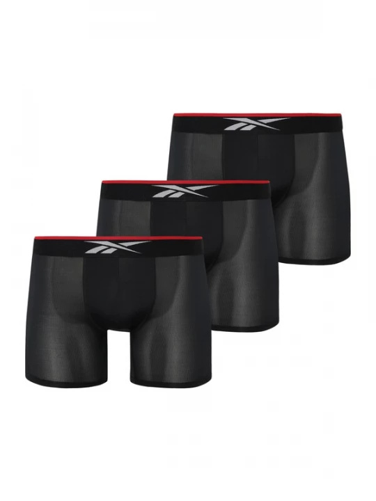 Foto van product Reebok Boxershorts 'GLYNN' lichtgrijs / rood / zwart