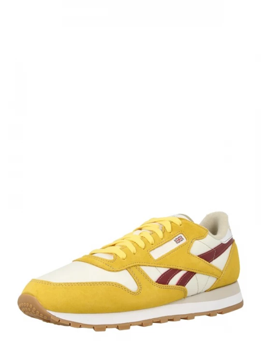 Foto van product Reebok Sneakers laag 'CLASSIC LEATHER' geel / wijnrood / wit