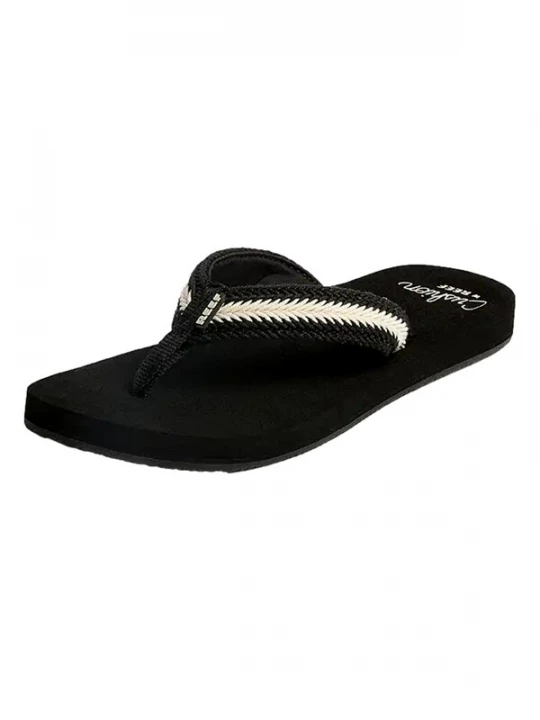 Foto van product REEF Teenslipper 'Baja Maria' zwart / wit