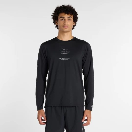 Foto van product Reflective Poly Long Sleeve T-Shirt New Balance zwart