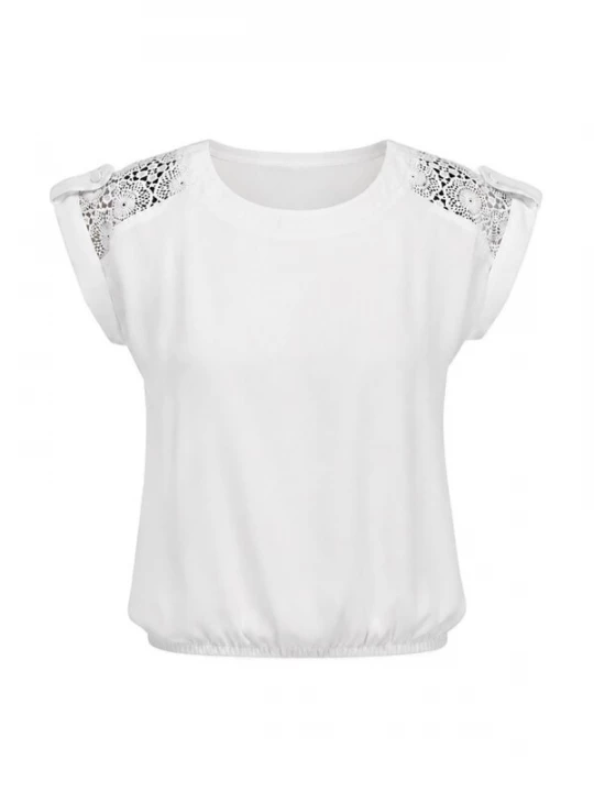 Foto van product REGINA FASHION Shirt 'Blouse - Boat neckline lace' wit