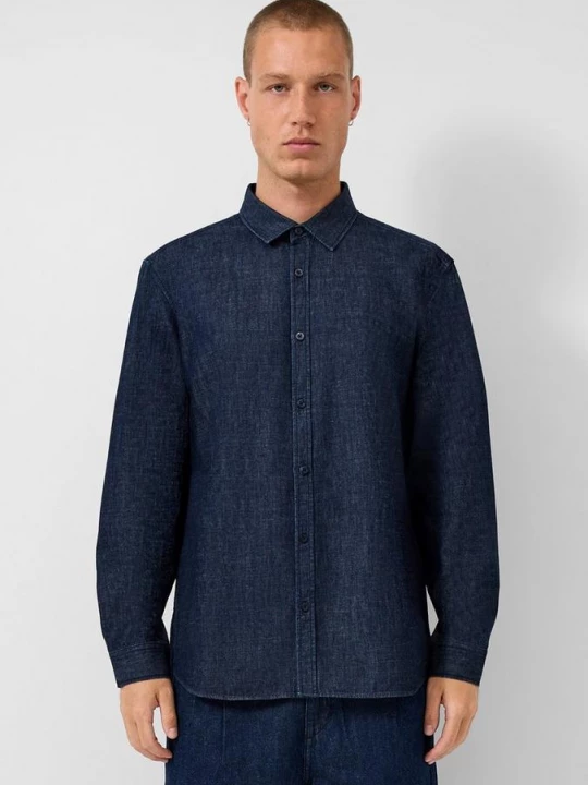 Foto van product Regular fit: denim overhemd QS blauw