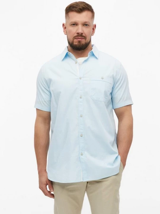 Foto van product Regular fit: fijn gestructureerd shirt met korte mouwen s.Oliver blauw