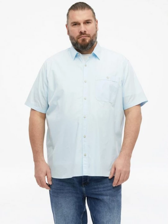 Foto van product Regular fit: fijn gestructureerd shirt met korte mouwen s.Oliver blauw