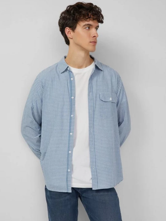Foto van product Regular fit: geruit katoenen overhemd met Kent-kraag s.Oliver