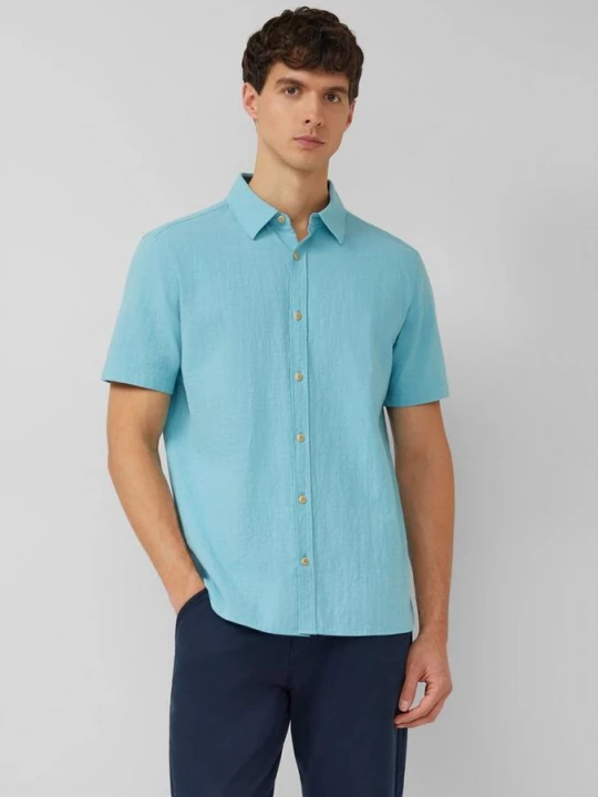 Foto van product Regular fit: Gestructureerd shirt met korte mouwen van katoen s.Oliver