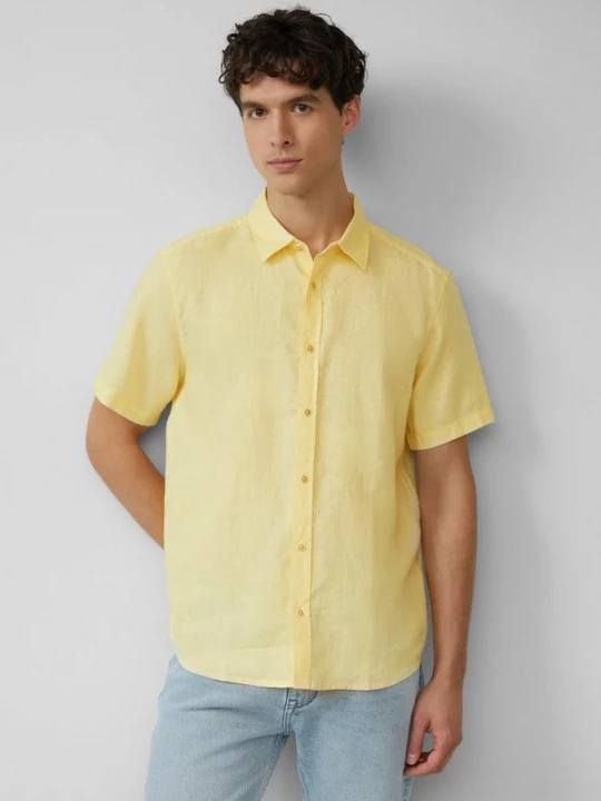 Foto van product Regular fit: luchtig shirt met korte mouwen van 100% linnen s.Oliver geel