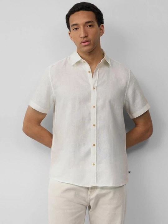 Foto van product Regular fit: luchtig shirt met korte mouwen van 100% linnen s.Oliver wit