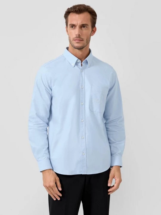 Foto van product Regular fit: Oxford overhemd met button-down kraag en borstzak s.Oliver blauw
