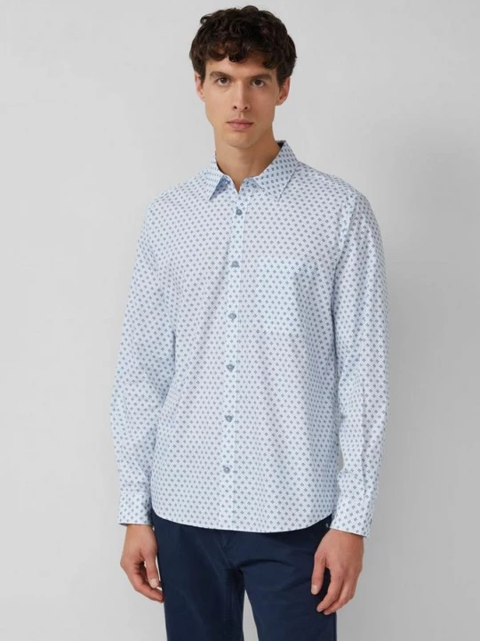 Foto van product Regular fit: shirt met all-over print en borstzakje s.Oliver blauw