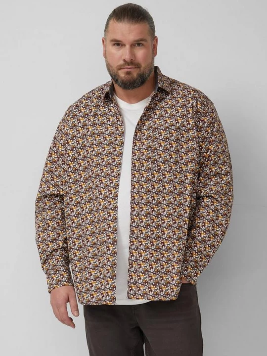 Foto van product Regular fit: shirt met all-over print en borstzakje s.Oliver rood
