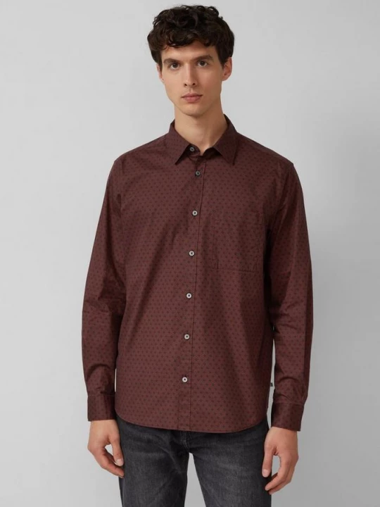 Foto van product Regular fit: shirt met all-over print en borstzakje s.Oliver rood