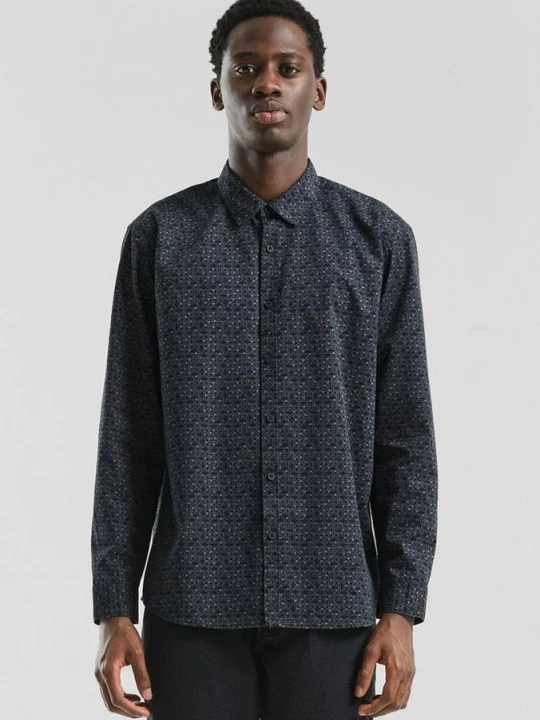 Foto van product Regular fit: shirt met all-over print QS zwart