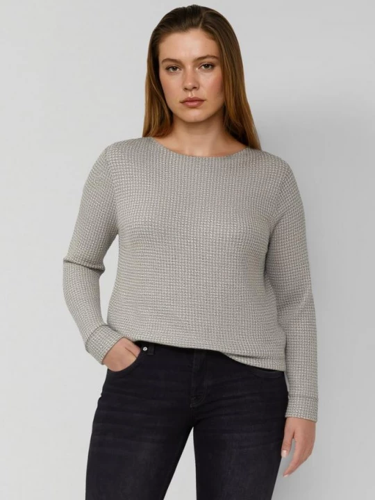 Foto van product Regular fit shirt met boothals en geruite all-over print s.Oliver