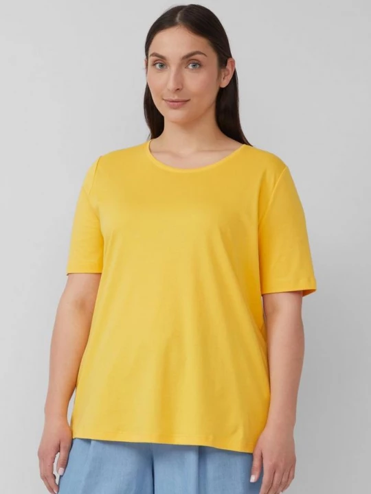 Foto van product Regular fit T-shirt van interlock jersey s.Oliver geel