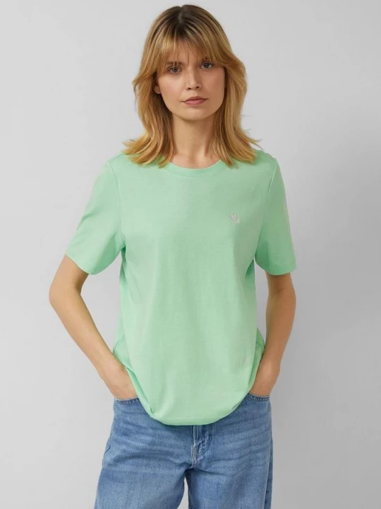 Foto van product Regular fit T-shirt van jersey met hartjesborduursel s.Oliver groen