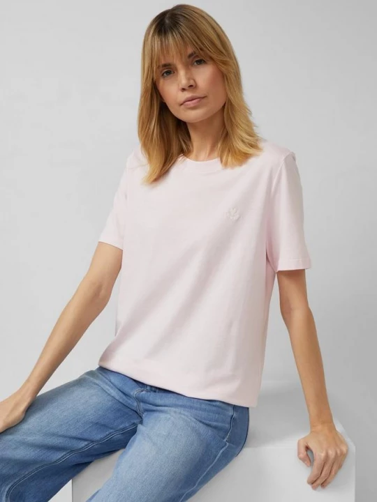 Foto van product Regular fit T-shirt van jersey met hartjesborduursel s.Oliver roze
