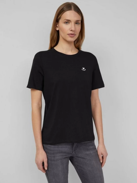Foto van product Regular fit T-shirt van jersey met hartjesborduursel s.Oliver zwart