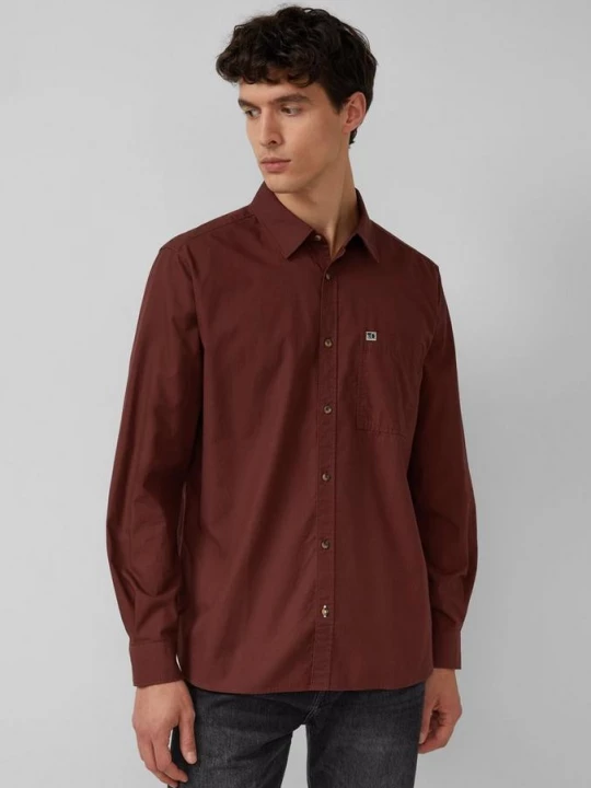 Foto van product Regular fit: zacht shirt met een fijne structuur s.Oliver rood