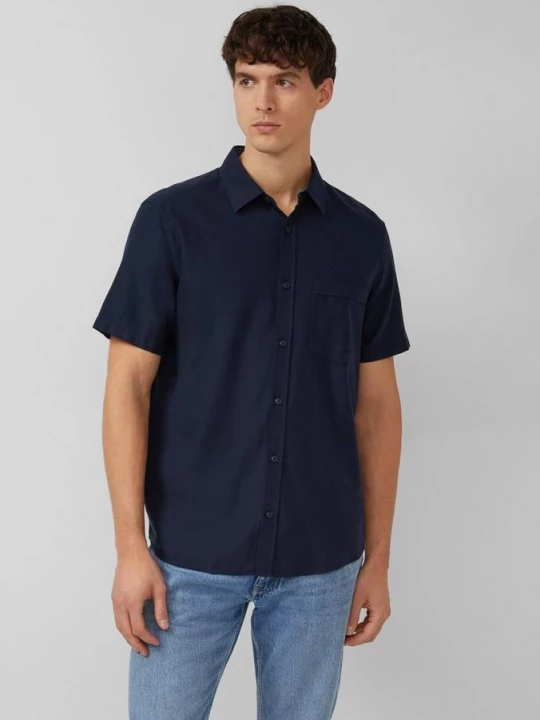 Foto van product Regular fit: Zacht shirt met korte mouwen en borduursel s.Oliver blauw