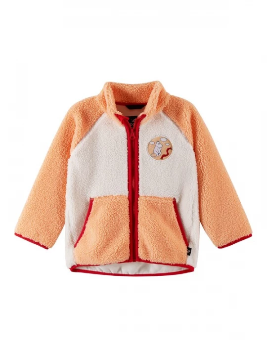 Foto van product Reima Fleece jas 'Moomin Kramgo' abrikoos / wit
