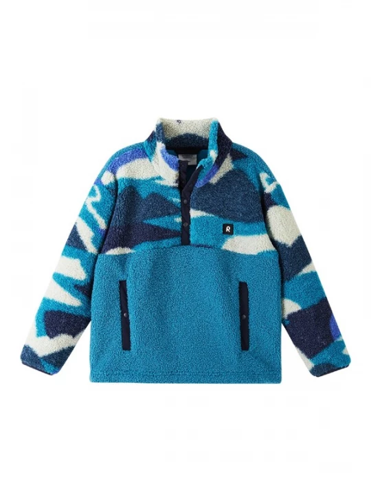 Foto van product Reima Fleece jas 'Muhku' navy / royal blue / koningsblauw / lichtblauw / wit