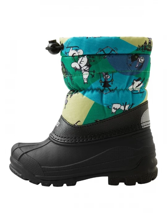 Foto van product Reima Snowboots 'Moomin Nefar' blauw / groen / zwart / wit