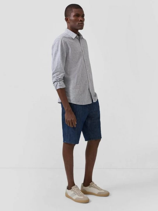 Foto van product Relaxed fit bermudajeans van linnenmix s.Oliver blauw