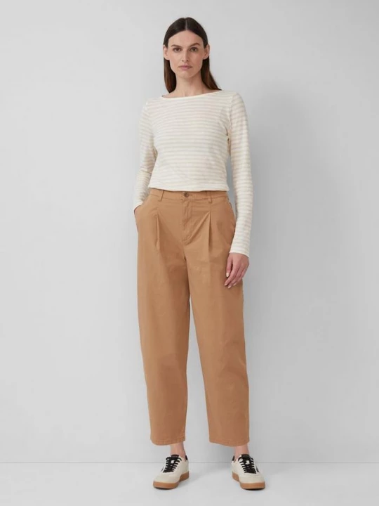 Foto van product Relaxed-fit broek van stretchkatoen met spillepijp s.Oliver bruin