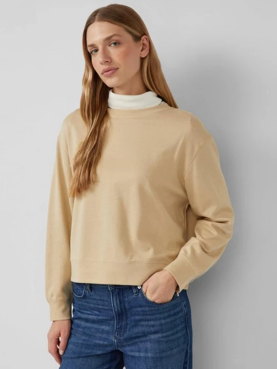 Foto van product Relaxed fit cropped sweatshirt van katoenmix s.Oliver beżowy