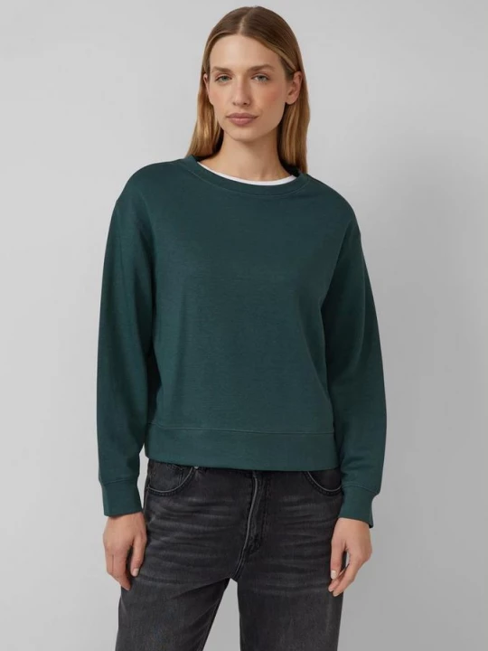 Foto van product Relaxed fit cropped sweatshirt van katoenmix s.Oliver petrol