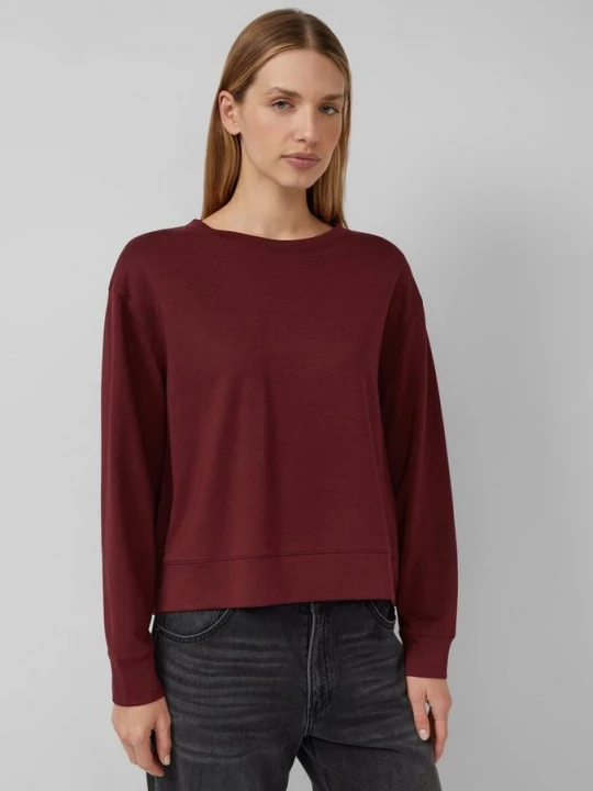 Foto van product Relaxed fit cropped sweatshirt van katoenmix s.Oliver rood