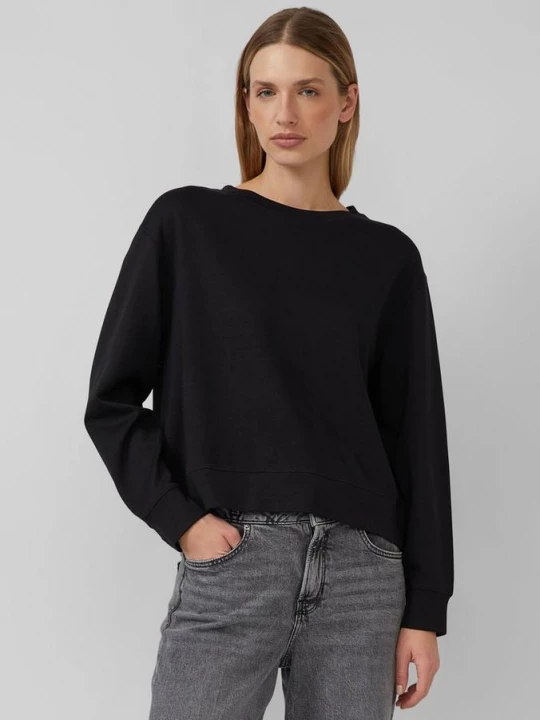 Foto van product Relaxed fit cropped sweatshirt van katoenmix s.Oliver zwart