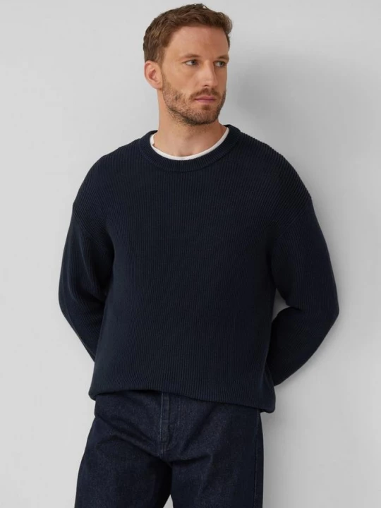 Foto van product Relaxed fit gebreide trui met textuur s.Oliver blauw