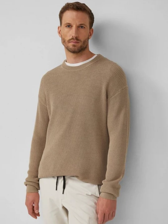Foto van product Relaxed fit gebreide trui met textuur s.Oliver bruin