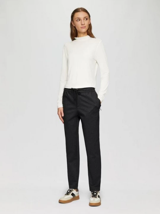 Foto van product Relaxed fit: geruite trainingsbroek s.Oliver zwart