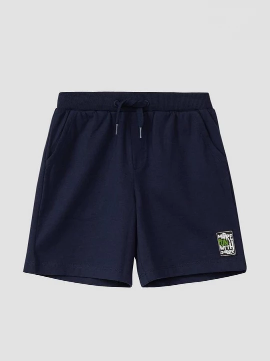 Foto van product Relaxed fit jersey bermuda met printdetail s.Oliver blauw