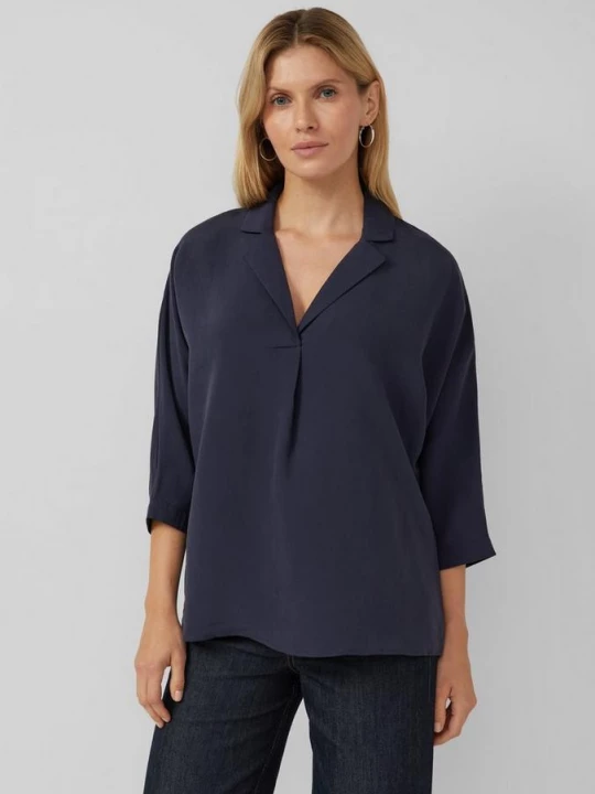 Foto van product Relaxed fit overhemdblouse met vleermuismouwen s.Oliver blauw