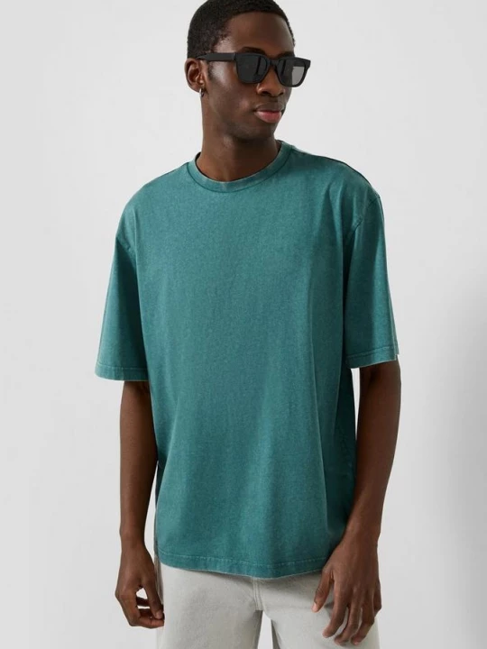 Foto van product Relaxed, gewassen T-shirt QS petrol