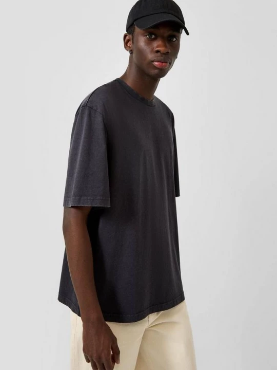 Foto van product Relaxed, gewassen T-shirt QS zwart