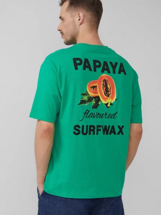 Foto van product Relaxed katoenen T-shirt met print op voor- en achterkant s.Oliver groen