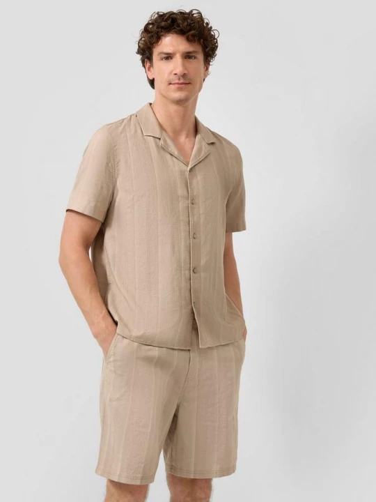 Foto van product Relaxed model bermuda met gestructureerde strepen s.Oliver beżowy