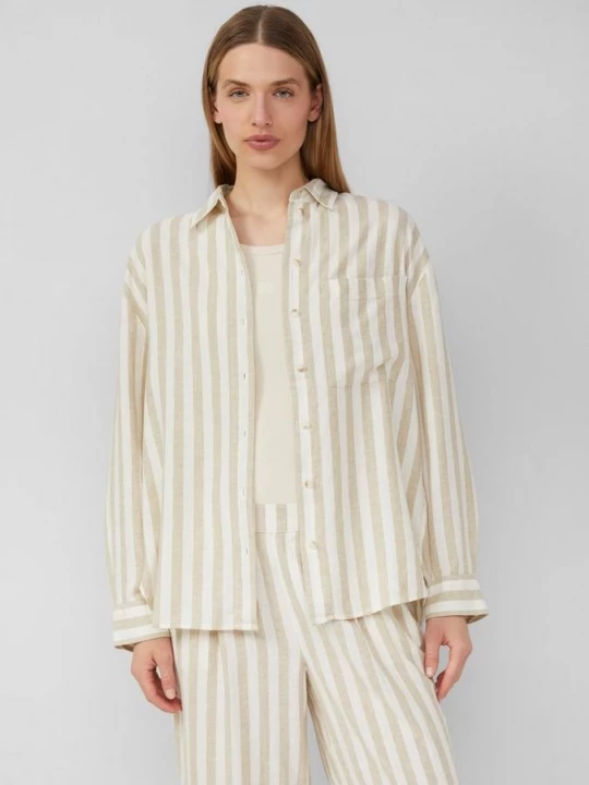 Foto van product Relaxed model blouse van linnenmix s.Oliver bruin