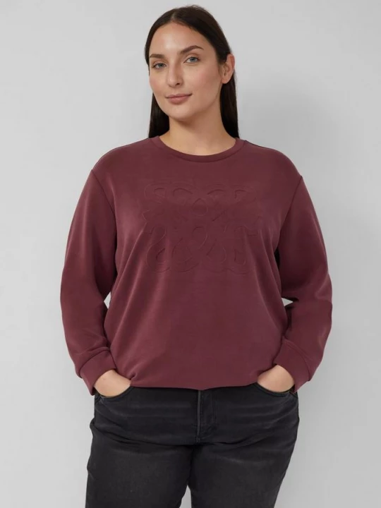 Foto van product Relaxed scuba sweatshirt met reliëf s.Oliver rood