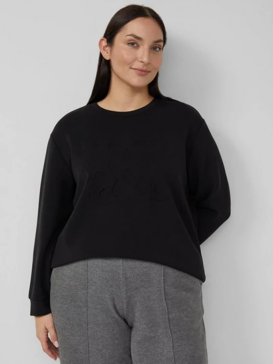 Foto van product Relaxed scuba sweatshirt met reliëf s.Oliver zwart