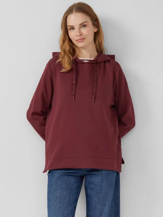Foto van product Relaxed sweatshirt met split opzij s.Oliver rood