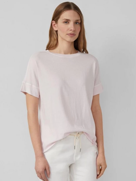 Foto van product Relaxed T-shirt met kledingstukverf en open zoom s.Oliver roze