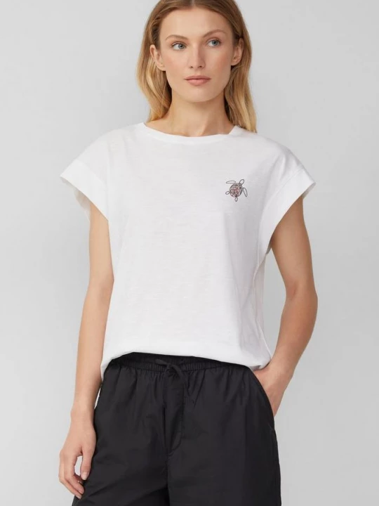 Foto van product Relaxed T-shirt met klein kunstwerk s.Oliver wit