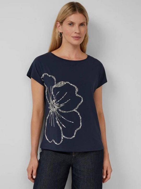Foto van product Relaxed T-shirt met paillettenapplicatie s.Oliver blauw