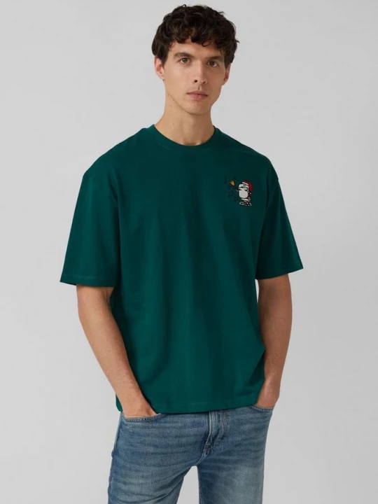 Foto van product Relaxed T-shirt met Peanuts®-illustraties s.Oliver groen